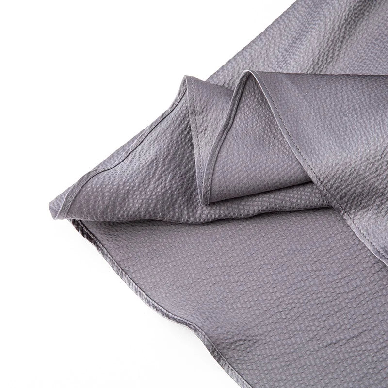 2025 Women's Summer New 100% Natural Mulberry Silk Pearl Satin Dark Grey Elegant Diagonal Cut Wrapped Hip Fishtail Skirt