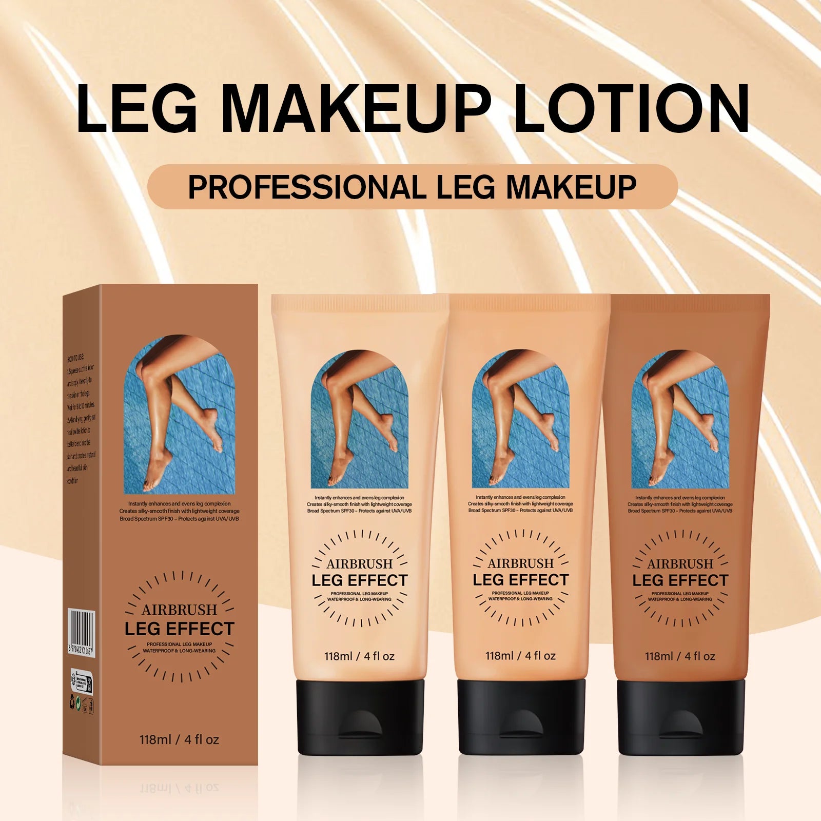 All-in-One Leg Perfector Lotion 118ml - 3 Shades with SPF 30, Waterproof, Long-Wear to Conceal & Smooth Skin Flawlessly.
