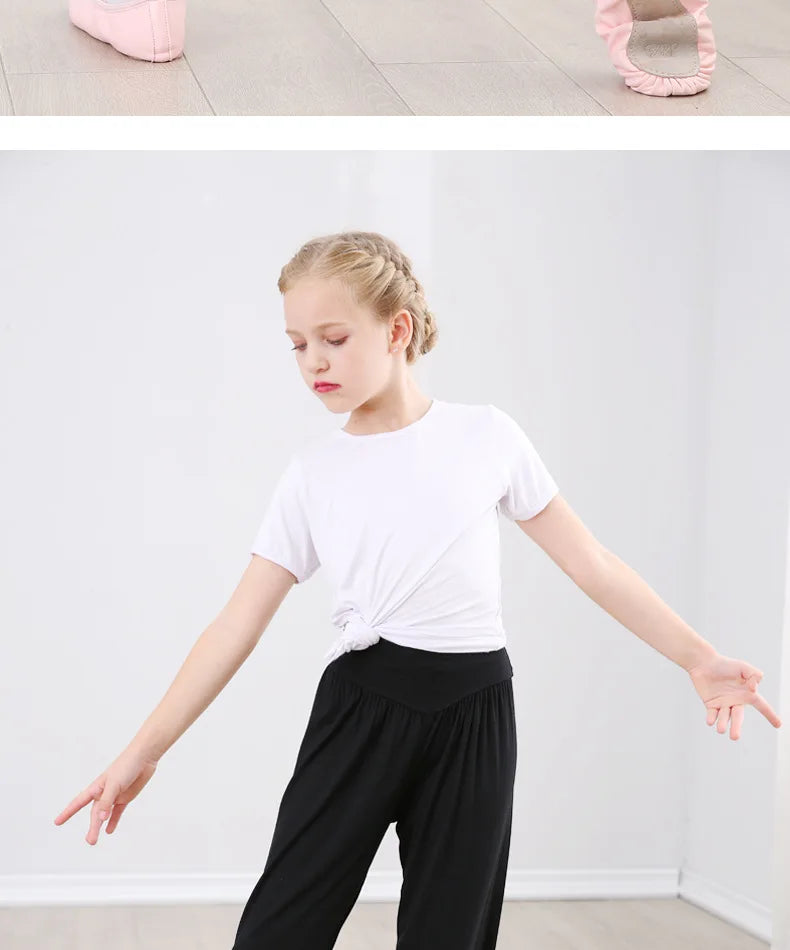 Kid Girl Dance Yoga Full Length Pants Ladies Ballet Belly Dance Trousers Loose Pant Men Women Bloomers Штаны для йоги