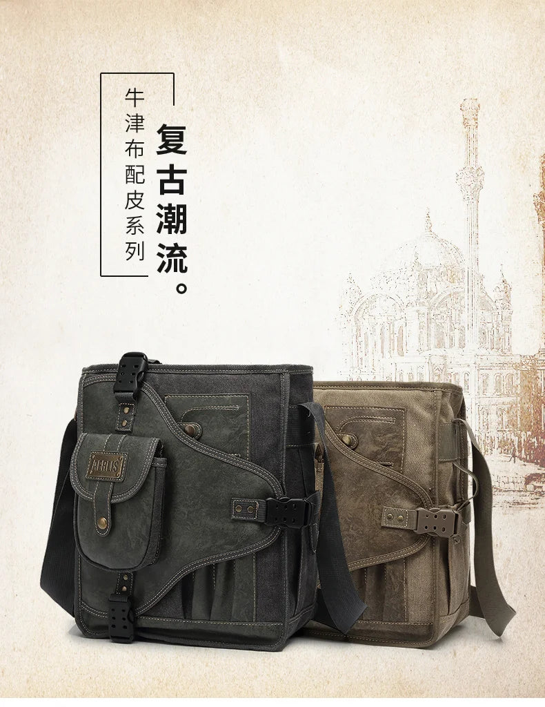 Man Messenger Shoulder Bag 2022 Canvas Business Casual Zipper Handbag Male Satchel Cross Body Bags Men bolsa crossbody bags sacs