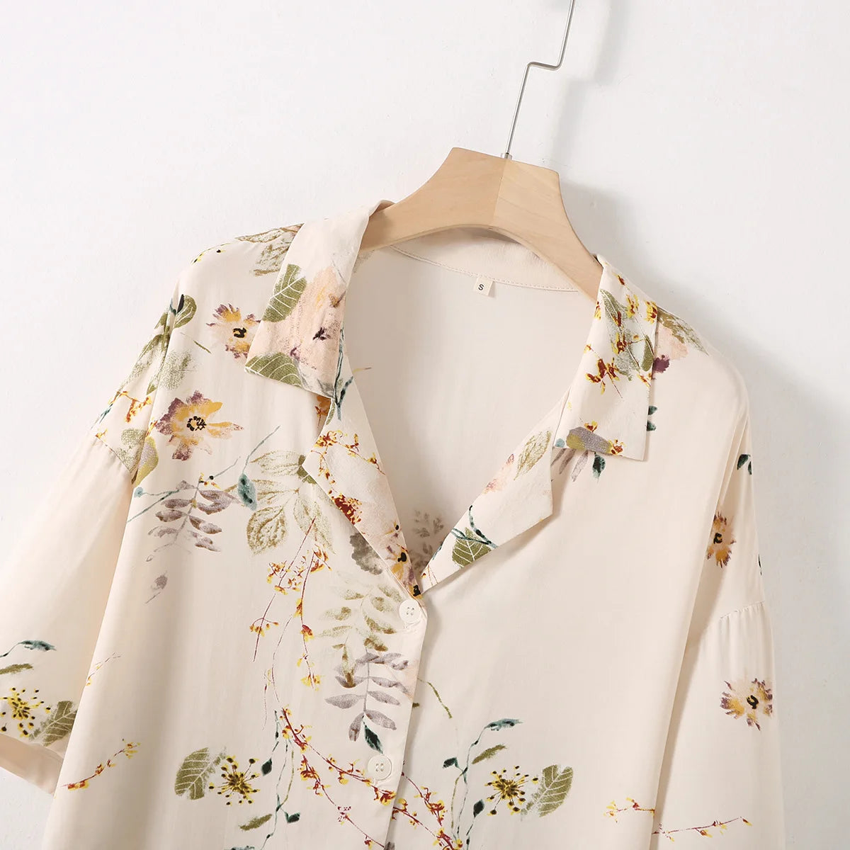 Elegant Versatile Floral Shirt & Shorts/Pants Set Women French Style Silky Viscose Loungewear 2Pcs Summer Pajamas Outerwear Top