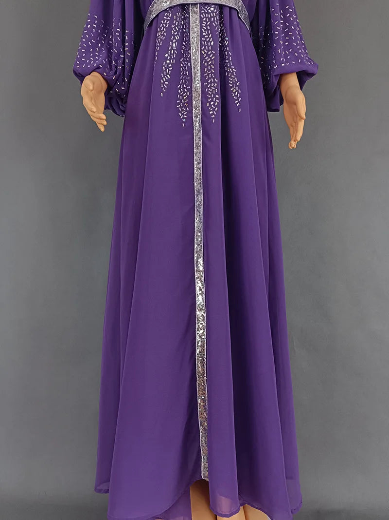 Summer African Dresses for Women Elegant African Half Sleeve O-neck Polyester Long Maxi Dress Gowns Kaftan Muslim Abaya Outfits