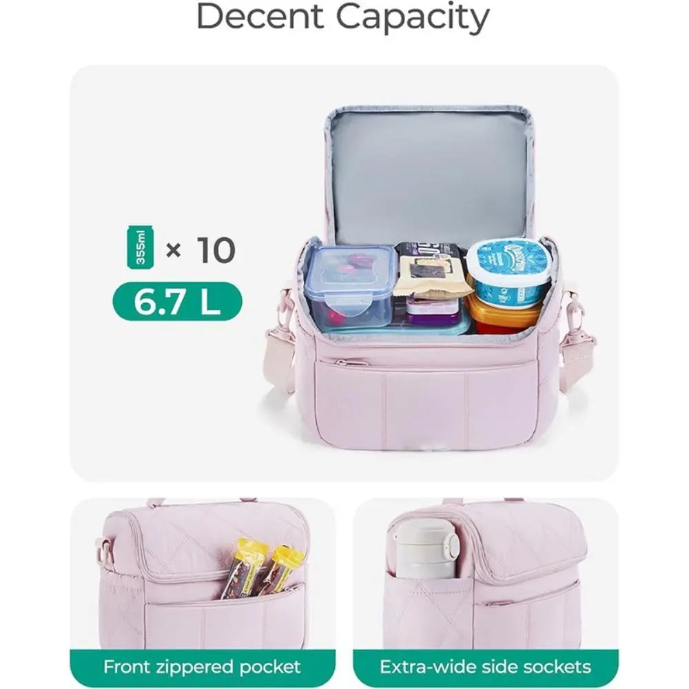 New Nylon Lunch Bag Reusable Multi-functional Insulated Lunch Box Leakproof Insulated Bag Women Special Purpose Bags