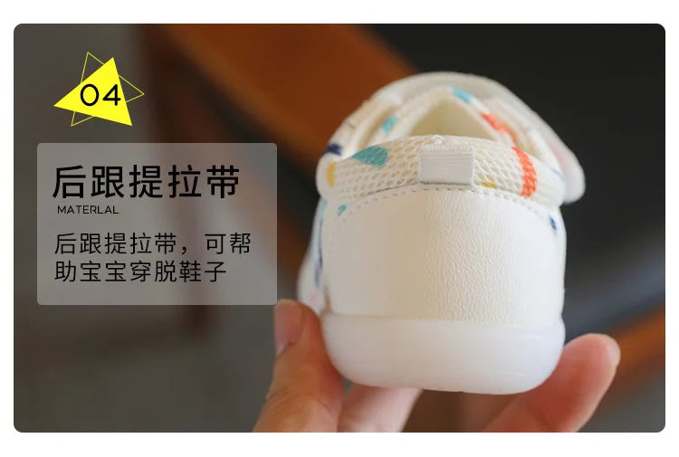 Kid Sneakers 2025 Spring New Mesh Baby Shoe Soft Sole Anti Slip Walking Shoe Light Girl Shoes Allmatch Boy Kid Shoes Кроссовки
