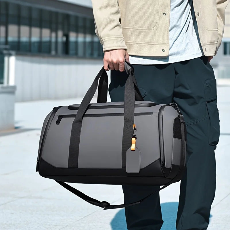 Large Capacity Carry on Travel Bag for Men Spacious Sports Gym Bag with Multiple Compartments Weekend Overnight Duffel Bag