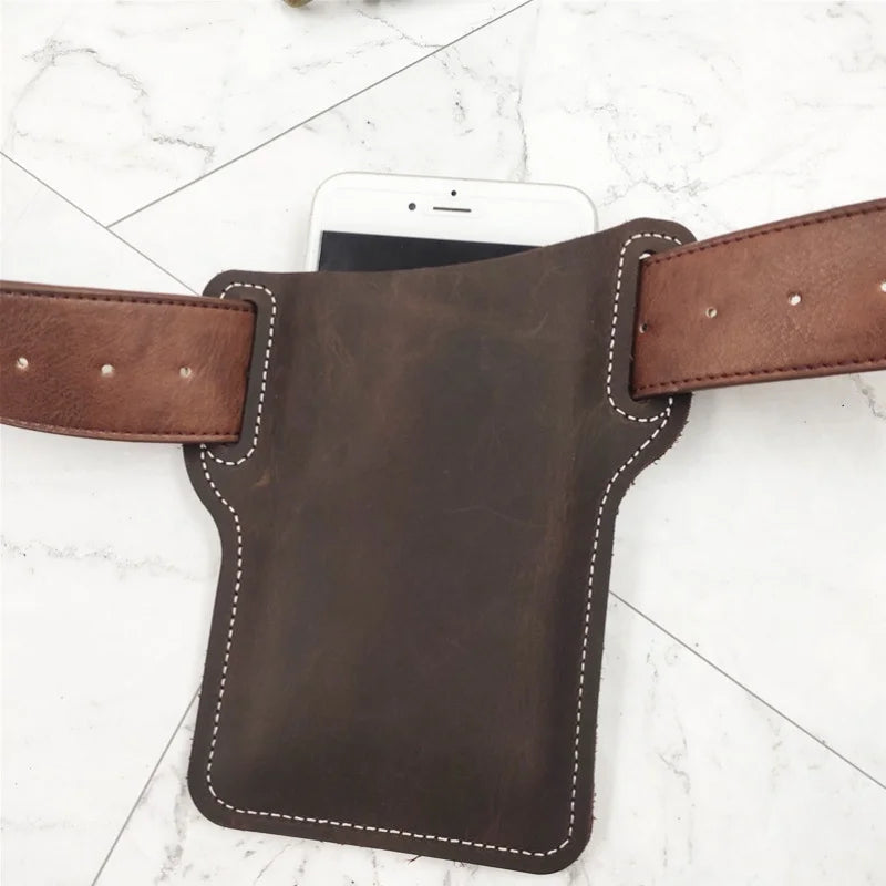 Men's Belt Phone Waist Bag Belt Men's Hanging Waist Bag Outdoor Sports Work Belt Cell Phone Bag