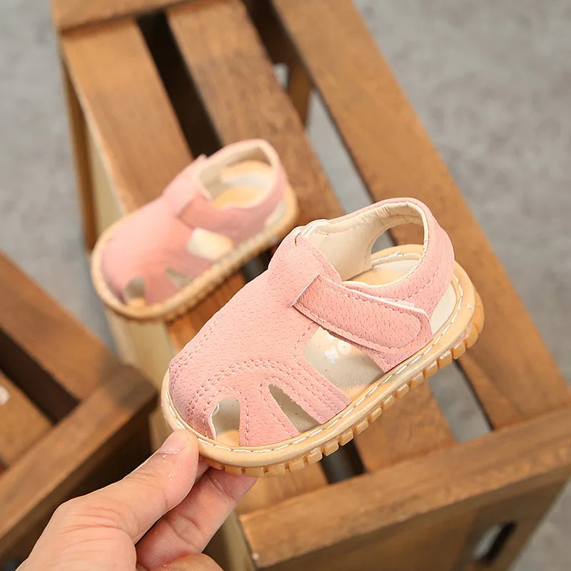 Baby Girl Boy Summer Sandals Candy Color Kids Shoe Infant Anti-collision Toddler Whistle Shoe Soft Bottom Kid Child Beach Sandal