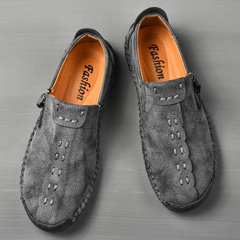 Men Casual Leather Shoes Comfortable Anti-slip Flat Shoes Soft Leather Shoes Hot Sales Free Delivery of Men Shoes In Large Size