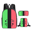 3 Pcs Set Games Console Messenger Bag ,Pencil Bag ,School Bags For Boy/Girls Children Best Gifts Cartoon School Backpack