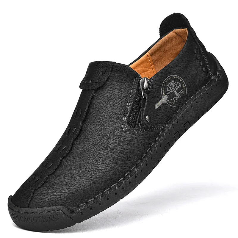 Men Casual Leather Shoes Comfortable Anti-slip Flat Shoes Soft Leather Shoes Hot Sales Free Delivery of Men Shoes In Large Size