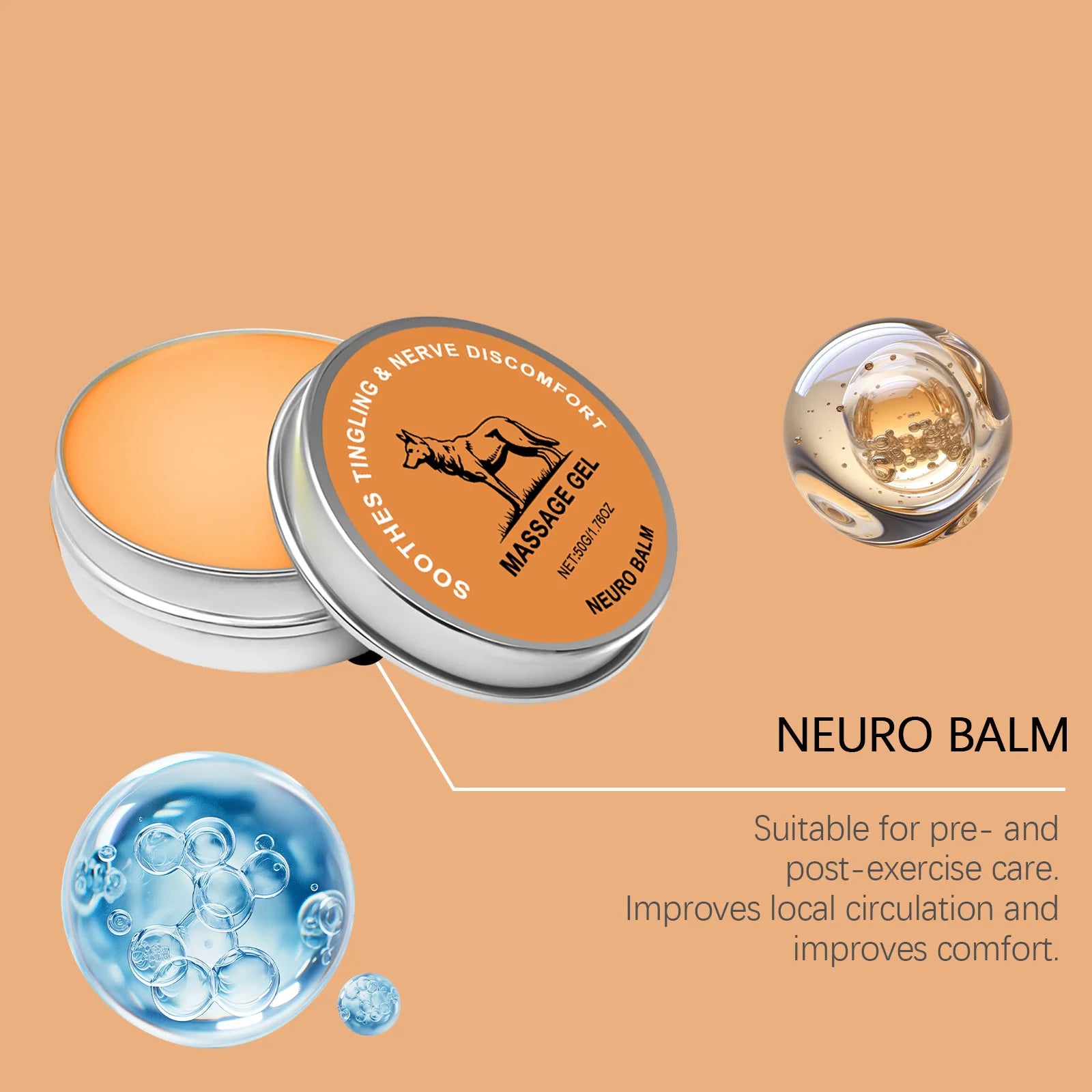Joint Soothing Cream Muscle Relaxing Balm Fast Relief for Joint Discomfort Muscle Energy Boost Pre Post Exercise Care Balm 50g