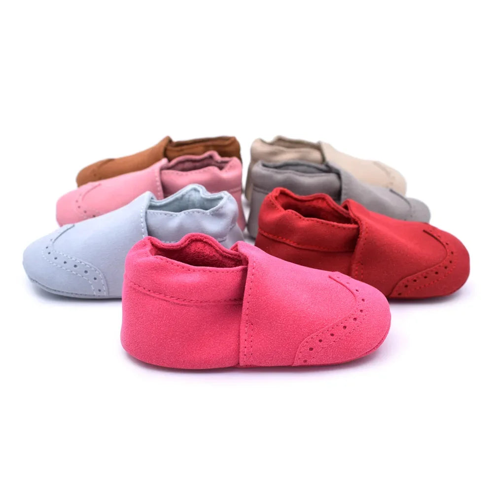 Baby Boy Girl Shoes Soft Leather Infant Toddler Baby First Walker Casual Anti-slip Toddler Baby Kids Crib Shoes -18 Months