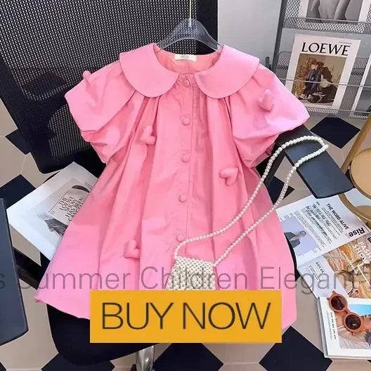 Girls Summer Clothes Girls Clothes 2 To 8 Years Cute Girls' 2-Piece Set with 3D New Letter Top and Ruffle Skirt for Summer