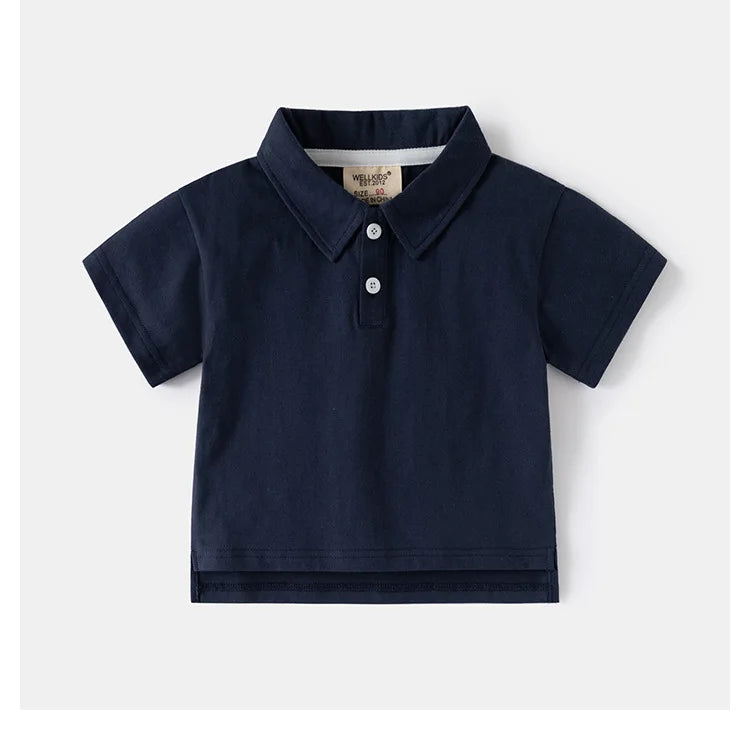 Toddler Boys Polo T-shirts Kids Tops Tees Summer Children's Clothes Cotton Blend