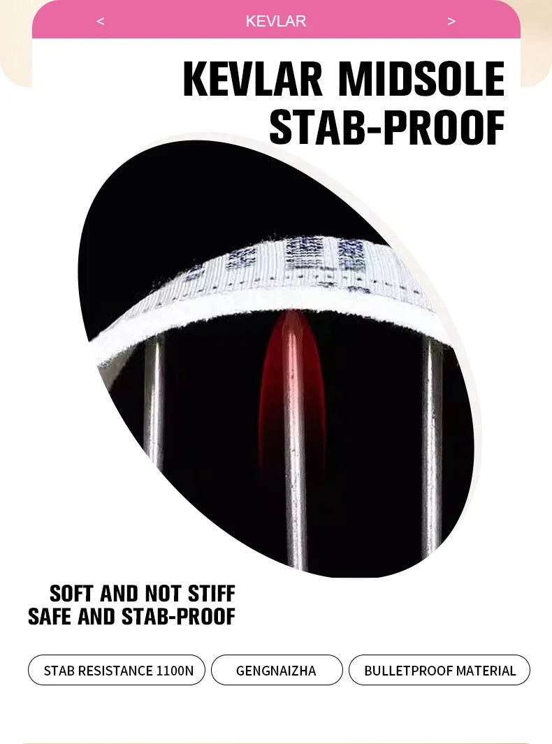 Rotating Button New Safety Shoes Women Anti-smash Anti-puncture Work Shoes Fashion Female Sport Shoes Security Protective Shoes