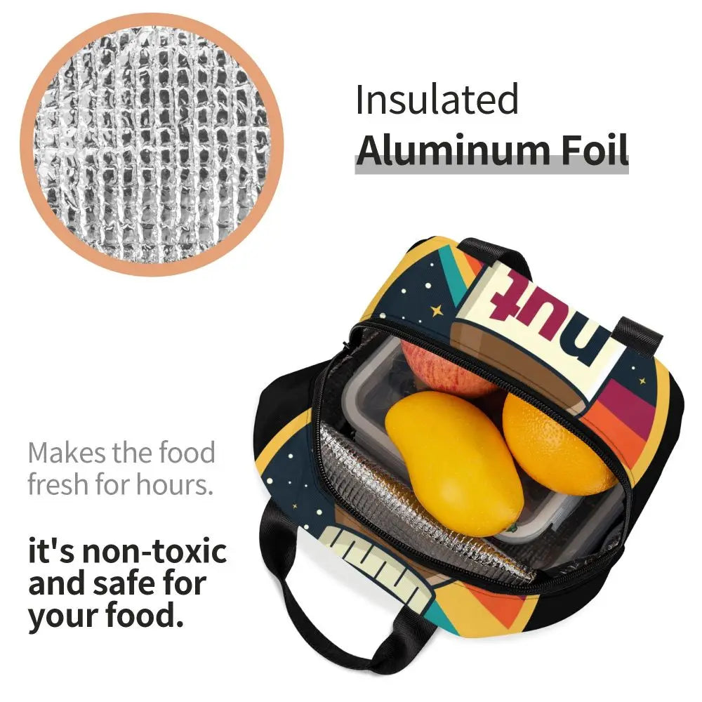 Custom Italy Nutellas Thermal Insulated Lunch Bag Women Portable Lunch Container for Outdoor Picnic Storage Food Box