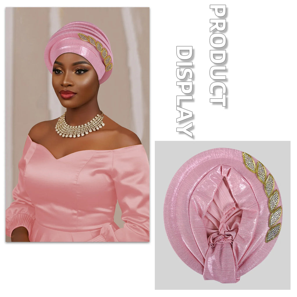 Ready African Auto Gele Headtie Women's Turban Cap Nigeria Wedding Geles Muslim Head Wraps Bonnet Turbante Mujer 2026 New