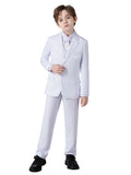 Boys Suits 4-Piece Jacket Vest Pants Tie Random Teen Dress Wedding Performance Prom Formalwear Classic Slim Elegant Age 2-16Y