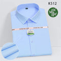Summer New Male Pure Color Short Sleeve Breathable Shirt White / Navy / Wine Red Men Business Social Dress Shirts