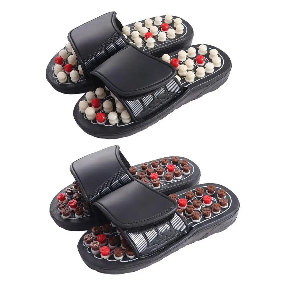 Rotating Foot Massage Shoes Unisex Healthy Acupressure Massage Slippers Feet Care Reflex Stress Reflexology Sandals Women