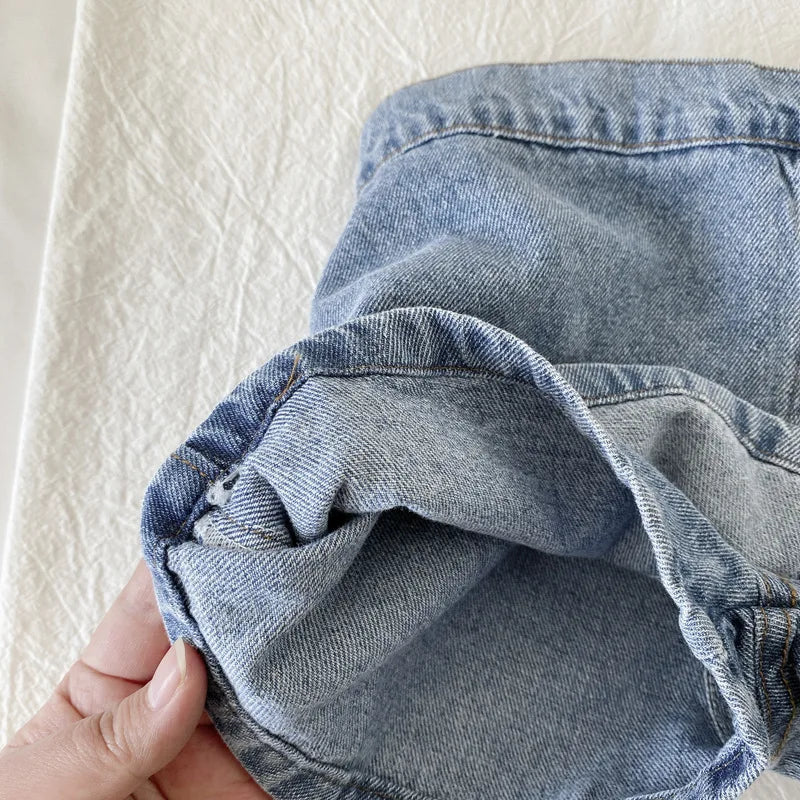 Denim Skirt Girl Summer Shorts Fake Skirt for Baby 2-8 years old Girl Half Skirt Children Bottom Kid Clothing Korean Style