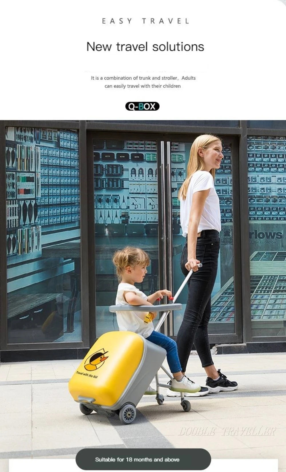 New Cartoon Suitcase for Kids Can Sit Boarding Cabin Luggage children's Suitcases Travel Lazy Trolley Case Baby Walker box wheel