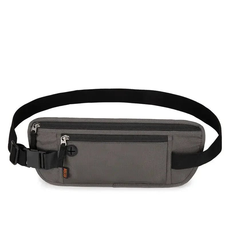 RFID Blocking Waterproof Sport Travel Phone Money Belt Bag Fanny Packs Men Women Hidden Wallet Passport Holder Bag Big Capacity