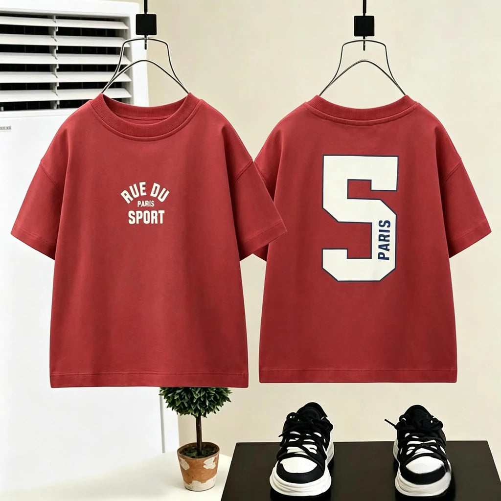 Kid Daily Wear Double Sided Short Sleeve Tees For Child Summer Clothing Unisex Casual Tops Toddler Thin Soft Materials T-Shirts