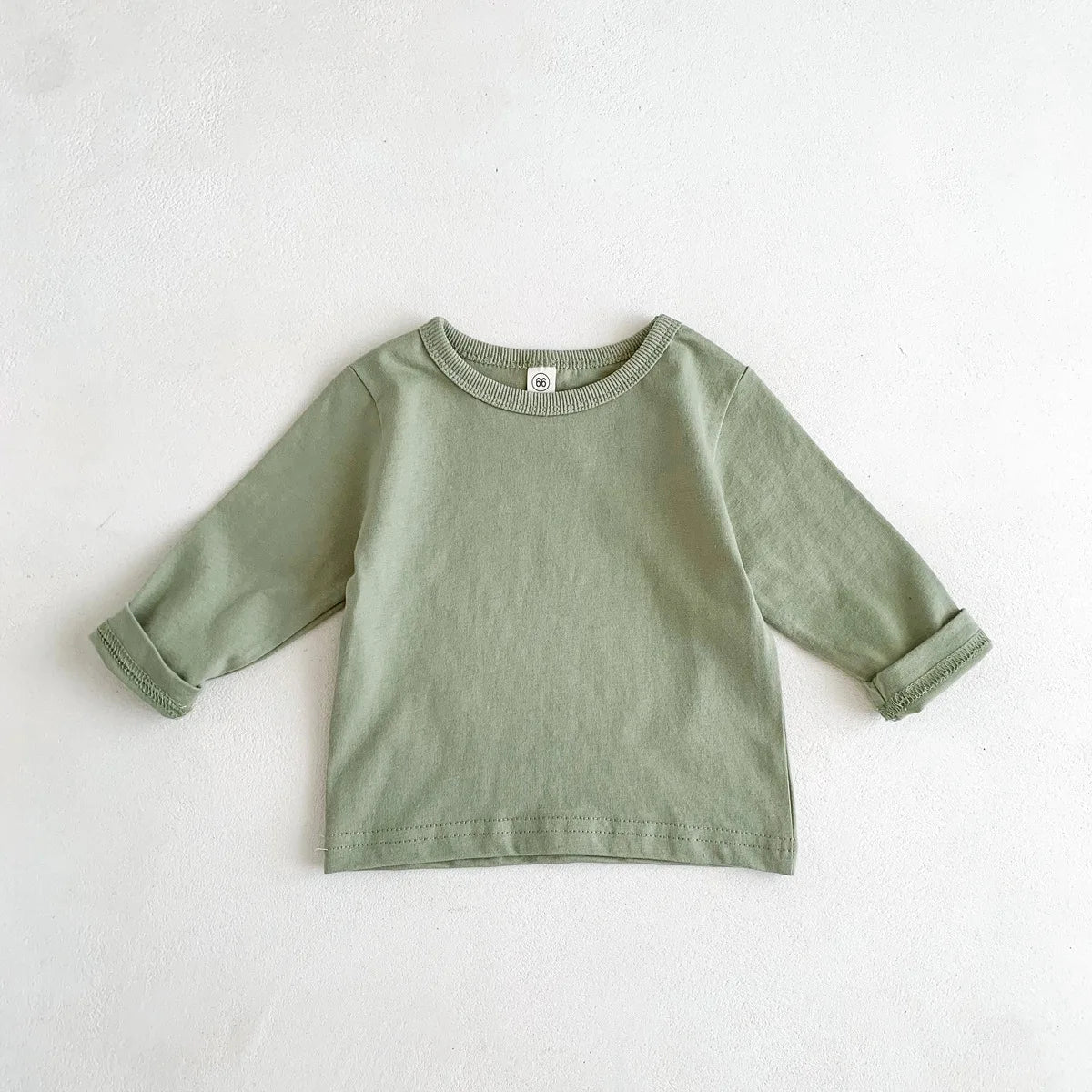 Infant Clothes Toddler Boy Cotton Long Sleeves T-shirts Spring Autumn Outfits Girl Baby Solid Bottoming Shirt Kid Striped Tees