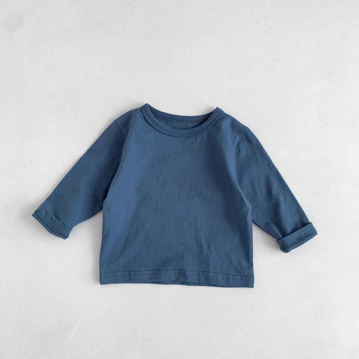 Infant Clothes Toddler Boy Cotton Long Sleeves T-shirts Spring Autumn Outfits Girl Baby Solid Bottoming Shirt Kid Striped Tees