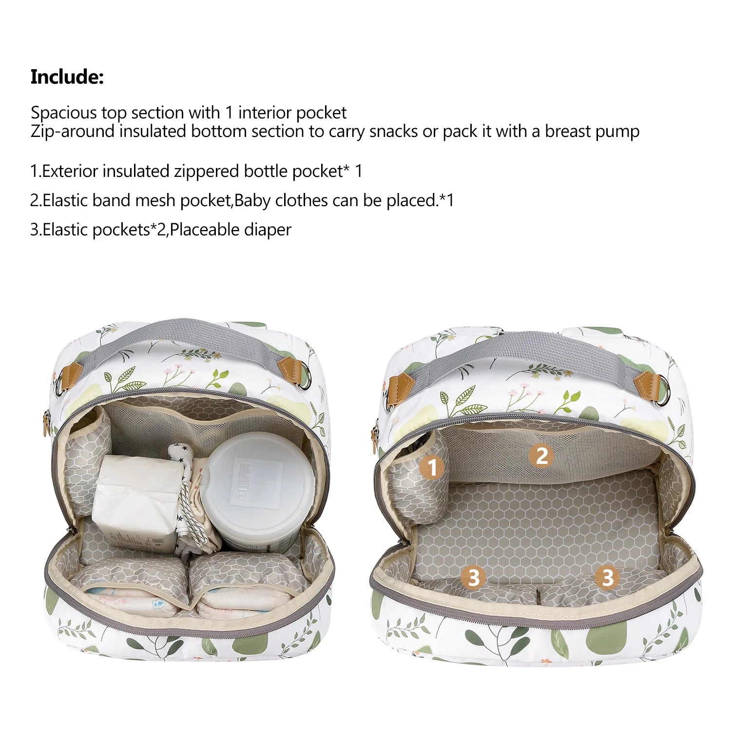 New Baby Diaper Bag Backpack Multifunctional Waterproof Maternity Nappy Bags Mommy Travel Backpack Stroller Bag Baby Nappy Cares