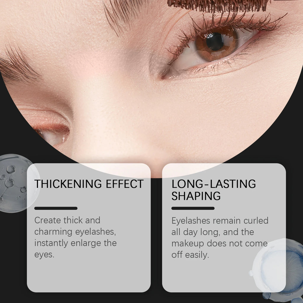 Brown Mascara Natural Curls Long-Lasting Makeup Waterproof Sweatproof Lengthens Eyelashes Anti-Fouling Eye Black Eye Cosmetics