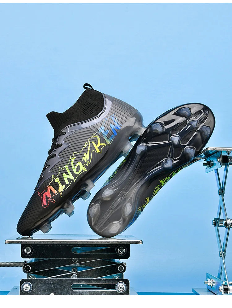 New Low Top Soccer Shoes for Men Teenage Boys Athletic Sports Training Footwear for Students on Lawn and Grass Fields