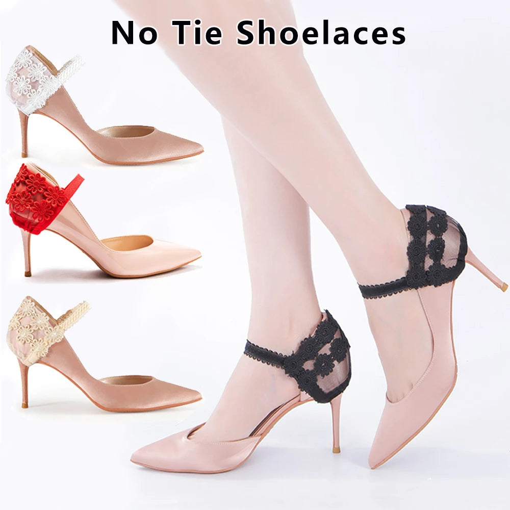 1Pair High Heels Bundle Shoelace Holding Loose Anti-skid Straps Women Elastic Shoe Laces Shoe Accessories Wholesale Dropshipping