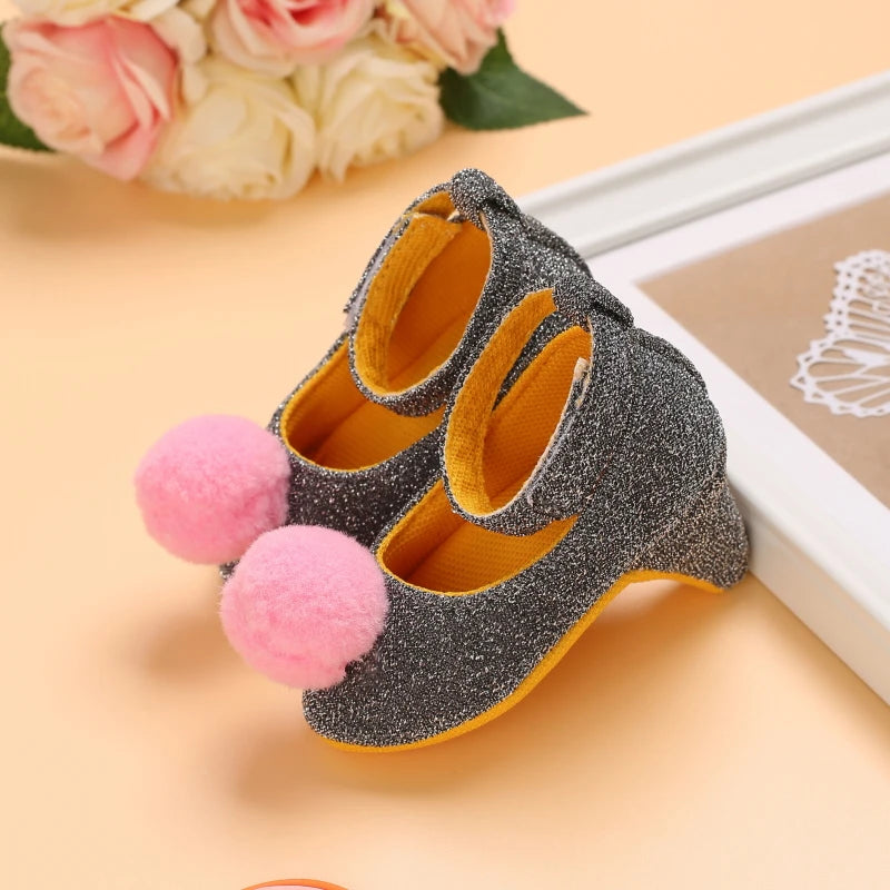 2026 New Infant Newborn Baby Girl High Heels Shoes Princess Bow First Birthday Party Shoes Photo Props Shoes 10CM / 10.5CM