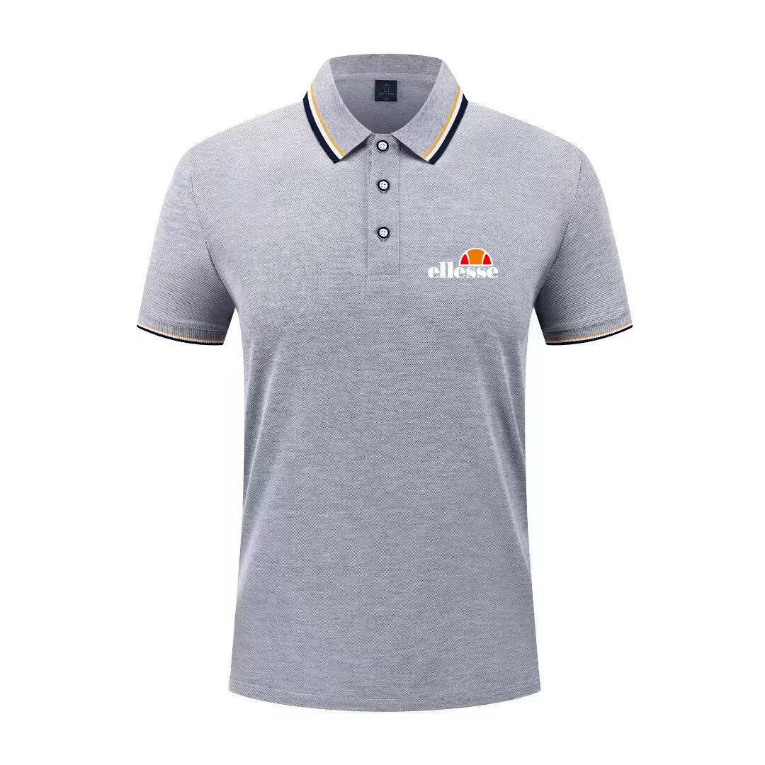 Golf men's collar knitted polo shirt, business casual men's short sleeved summer new clothing