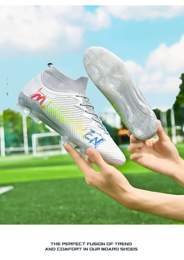 New Low Top Soccer Shoes for Men Teenage Boys Athletic Sports Training Footwear for Students on Lawn and Grass Fields