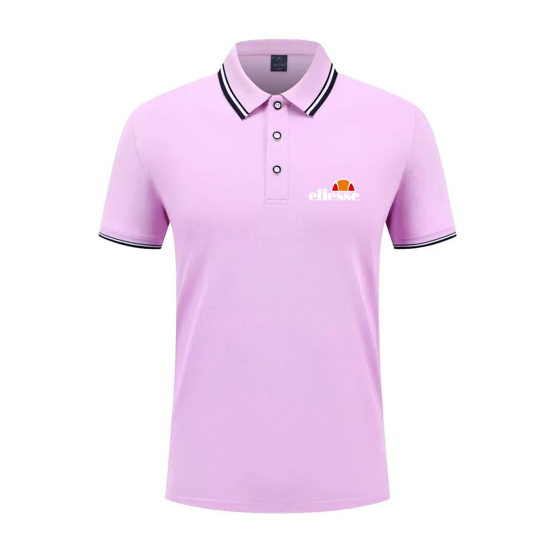 Golf men's collar knitted polo shirt, business casual men's short sleeved summer new clothing