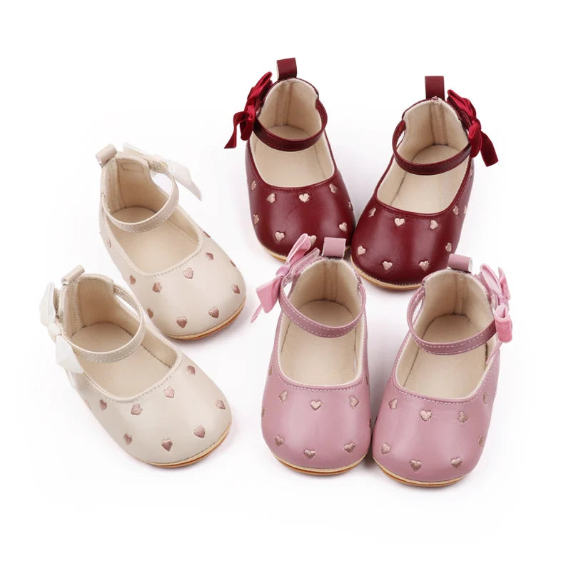 Baby Girl Shoes Cute Bowknot High Quality PU and TPR Sole Anti-slip Toddler Newborn 0-9-18 Months Prewalking Sandal 2024 BJZ3212