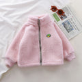 Children Plush Jacket Winter Baby Clothes Windproof Warm Thicken Velvet Kids Coat Boy Girl Toddler Lamb Fleece Turtleneck Tops
