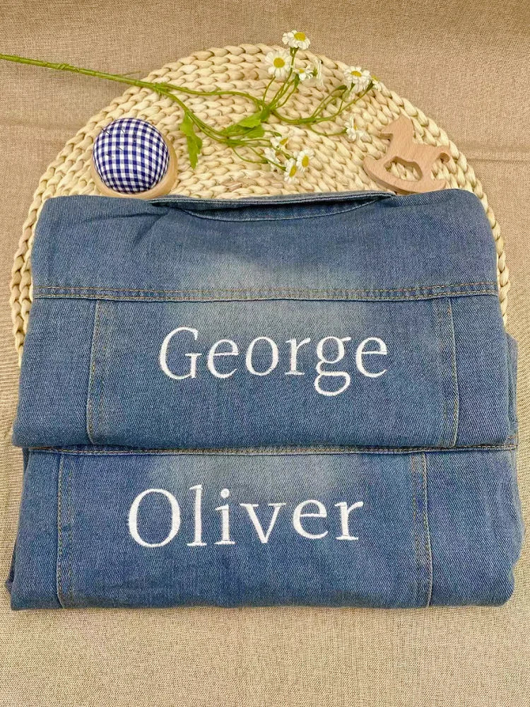 Personalized Denim Jacket Toddler Outwear Patch Coats Custom Name Jean Jacket  Ideal Gift Birth Presents Autumn 2025 New