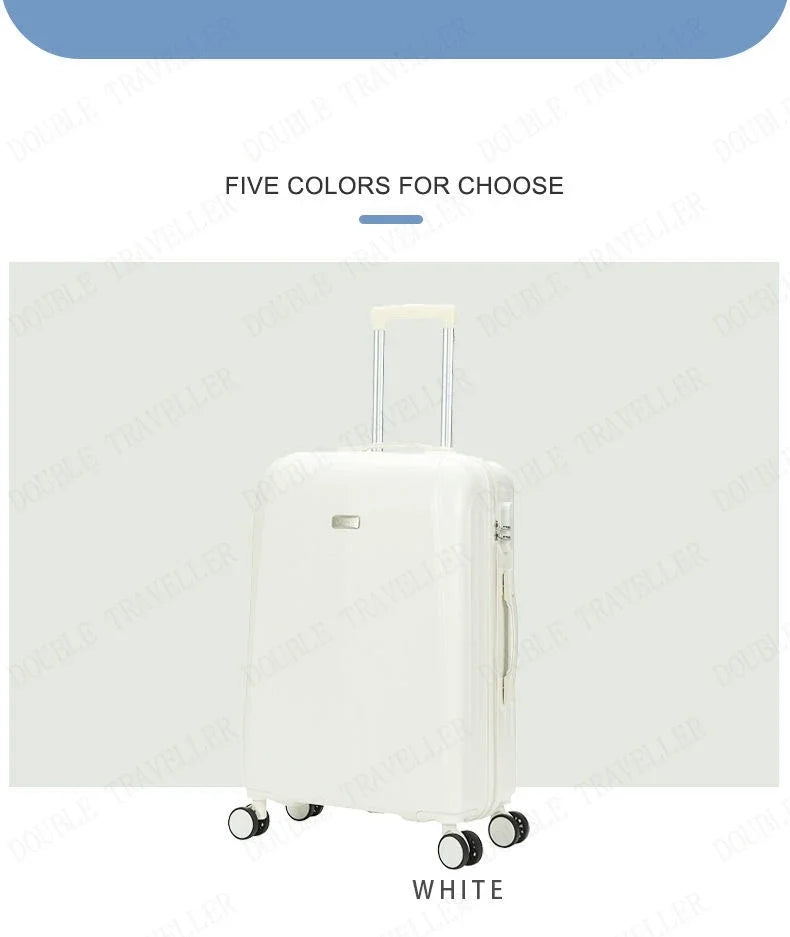 Travel suitcase on mute Universal wheels  ABS +PC Rolling Luggage set 20 inch carry on Cosmetic bag zipper luggage-bags valises