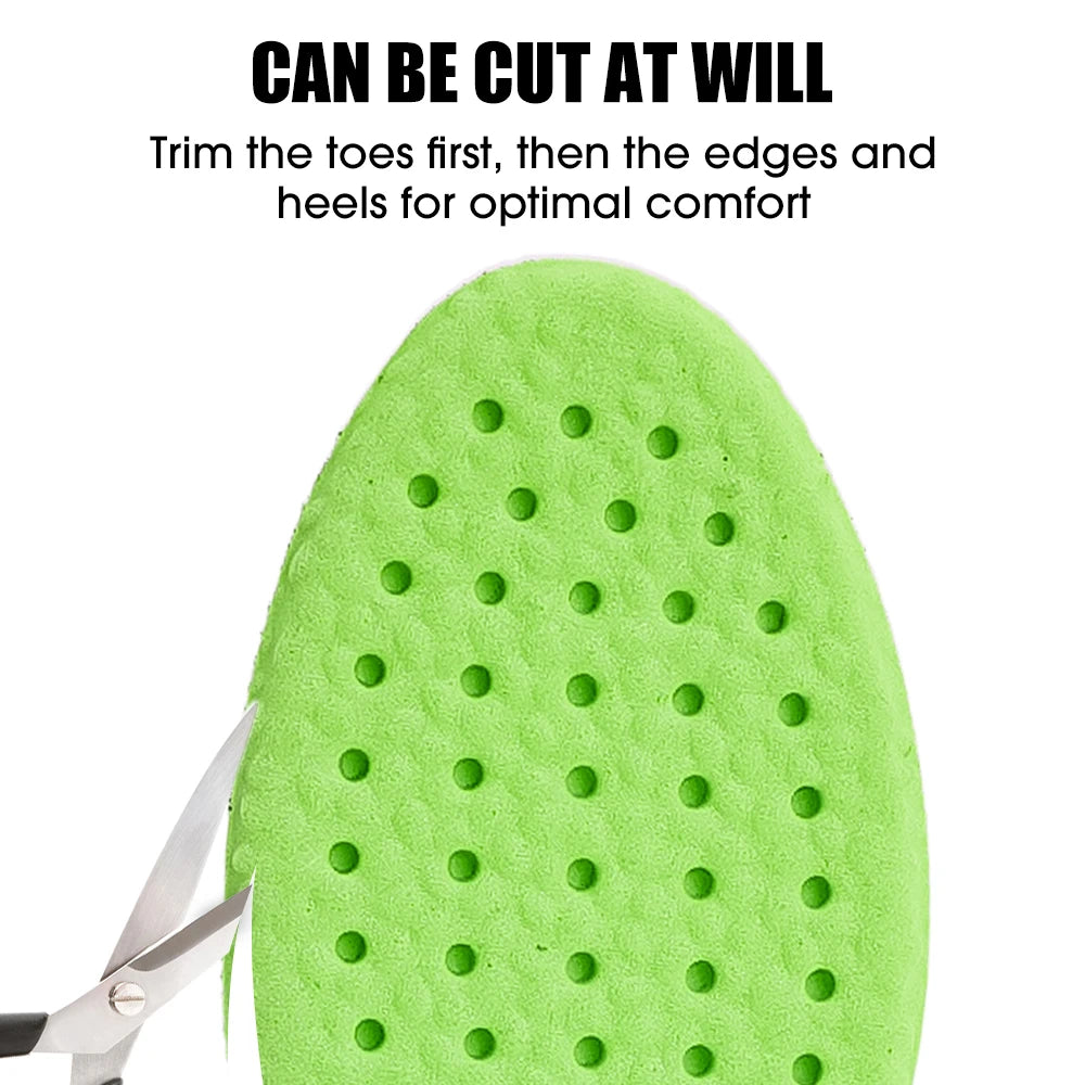 Soft Massage Insoles Women Men Breathable Arch Support Shoes Sole Pads Unisex Deodorant Memory Sponge Sports Feets Cares Inserts