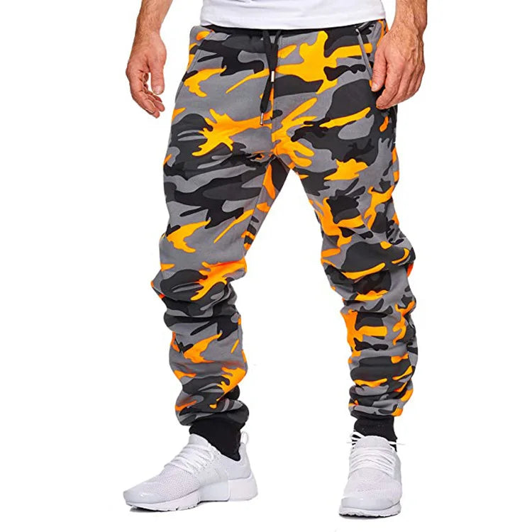 2025 New Men's Camouflage Joggers Casual Elastic Waist Print Sweatpants Sports Running Trousers Hip Hop Tracksuit Bottoms