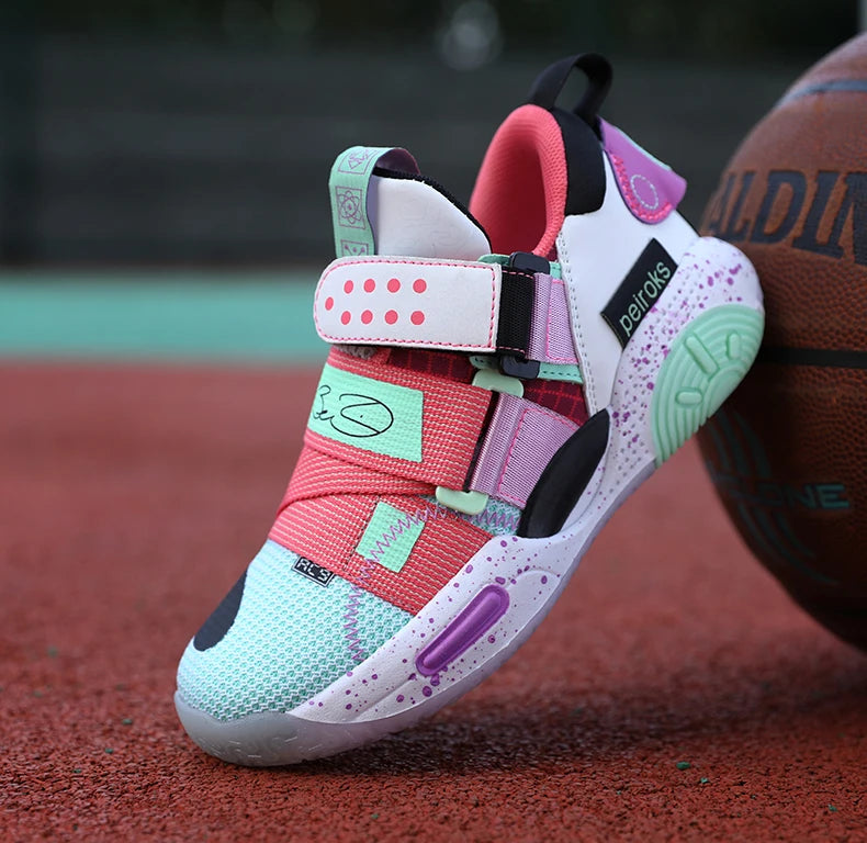 2024 New Children's Basketball Shoes For Boys Girls Non-slip Kids Sport Shoes Lightweight Outdoor Sneakers Trainers Footwear