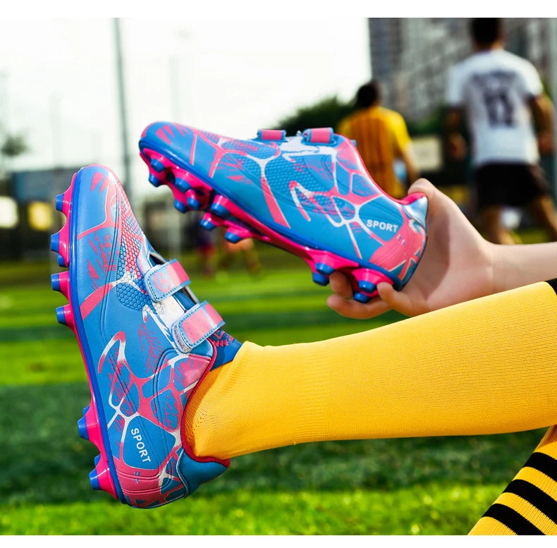 Kids Soccer Shoes Society TF/FG School Football Boots Cleats Grass Sneakers Boy Girl Outdoor Athletic Training Sports Footwear