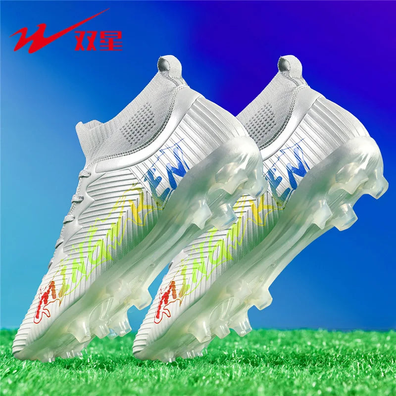 New Low Top Soccer Shoes for Men Teenage Boys Athletic Sports Training Footwear for Students on Lawn and Grass Fields