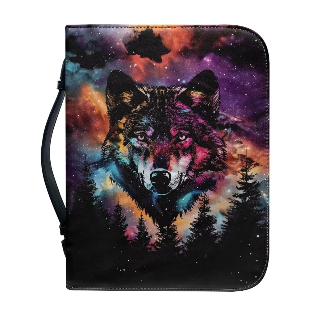 Bible Cover,Bible bag comes with a portable handle, Waterproof PU Leather Zipper Book Cover Bible Bag Bible Carrying Case M-2XL