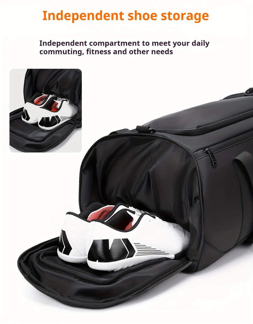 Large Capacity Carry on Travel Bag for Men Spacious Sports Gym Bag with Multiple Compartments Weekend Overnight Duffel Bag