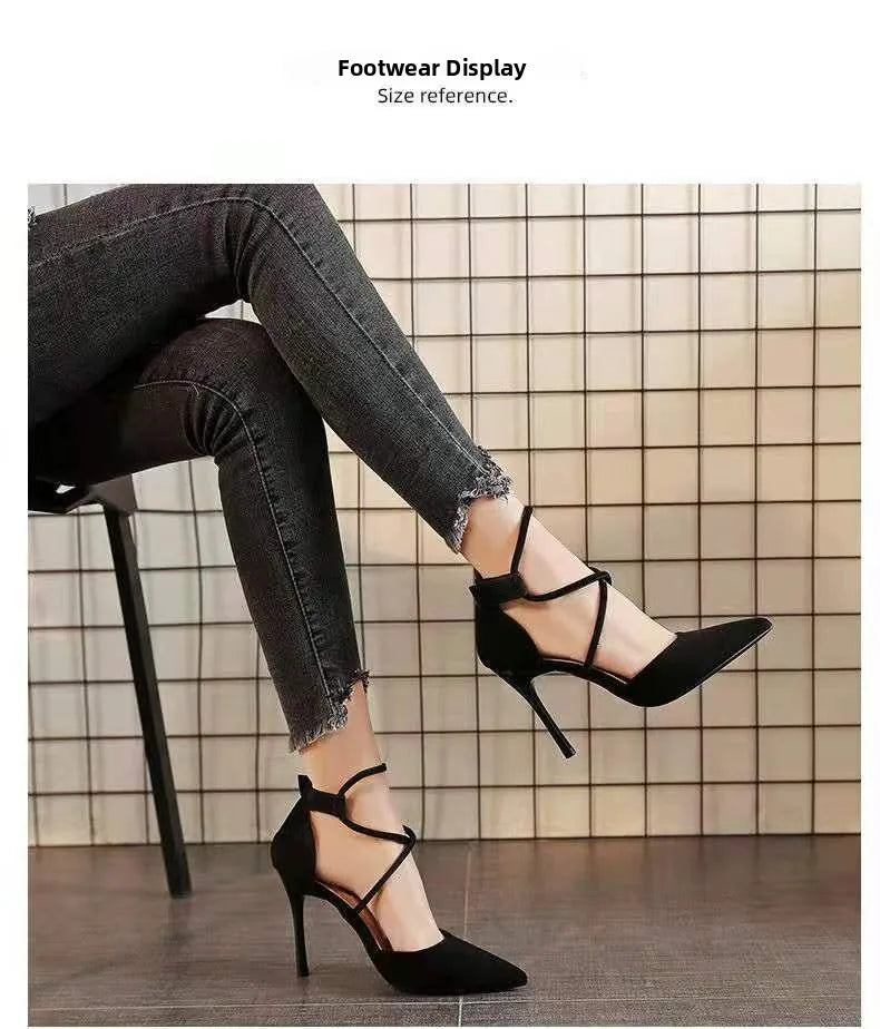 Sexy High Heel Sandals Women's New 202 Thin Heel Summer Open Toe Ba Zip Cross Bule Faionable Glitter Me High Heels